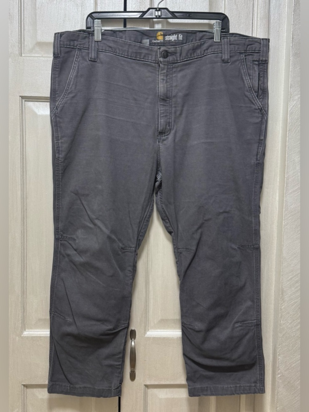 Carhartt Size 42x24 Straight Fit Gray Work Pants